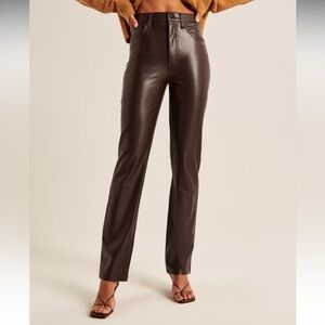 Abercrombie 90s Ultra High Rise Vegan Leather Pant - Curve Love